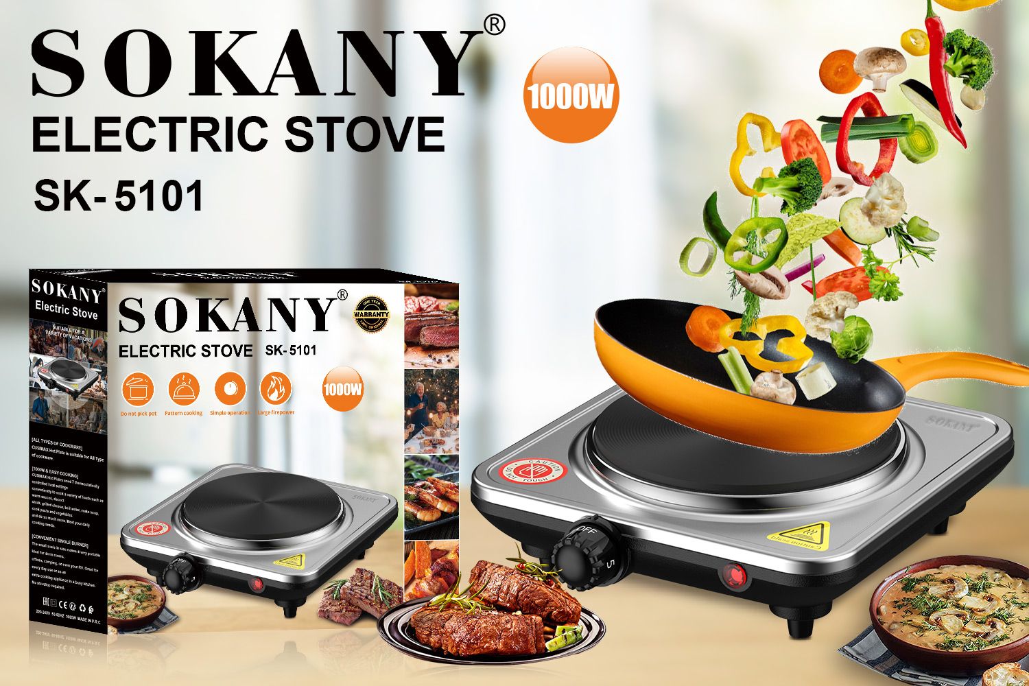 Cocina Eléctrica sokany SK-5101